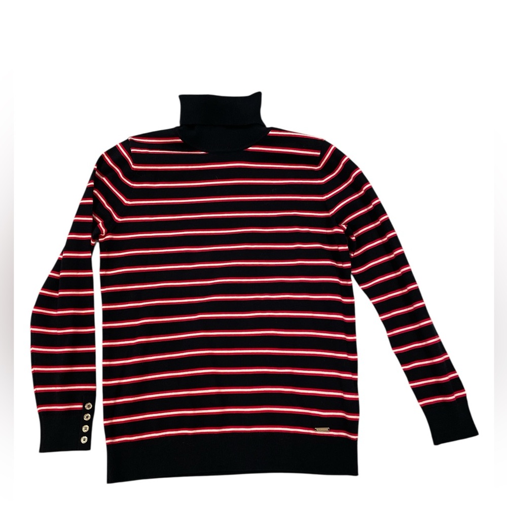 Tommy Hilfiger Women’s Pullover Navy/Red Striped Longsleeve Size Large